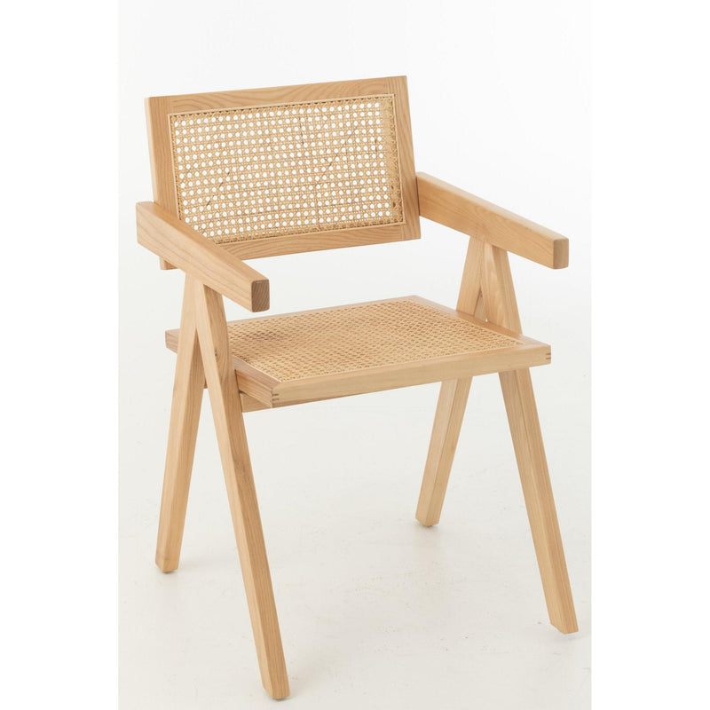 Eetkamerstoel Naturel Rotan 59 cm 59x52x80 cm-Eetkamerstoelen-J-Line