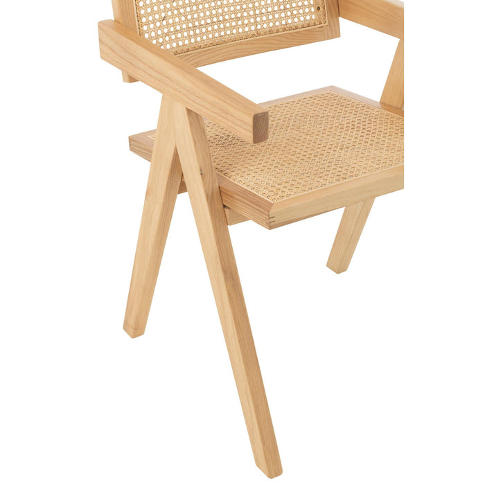 Eetkamerstoel Naturel Rotan 59 cm 59x52x80 cm-Eetkamerstoelen-J-Line