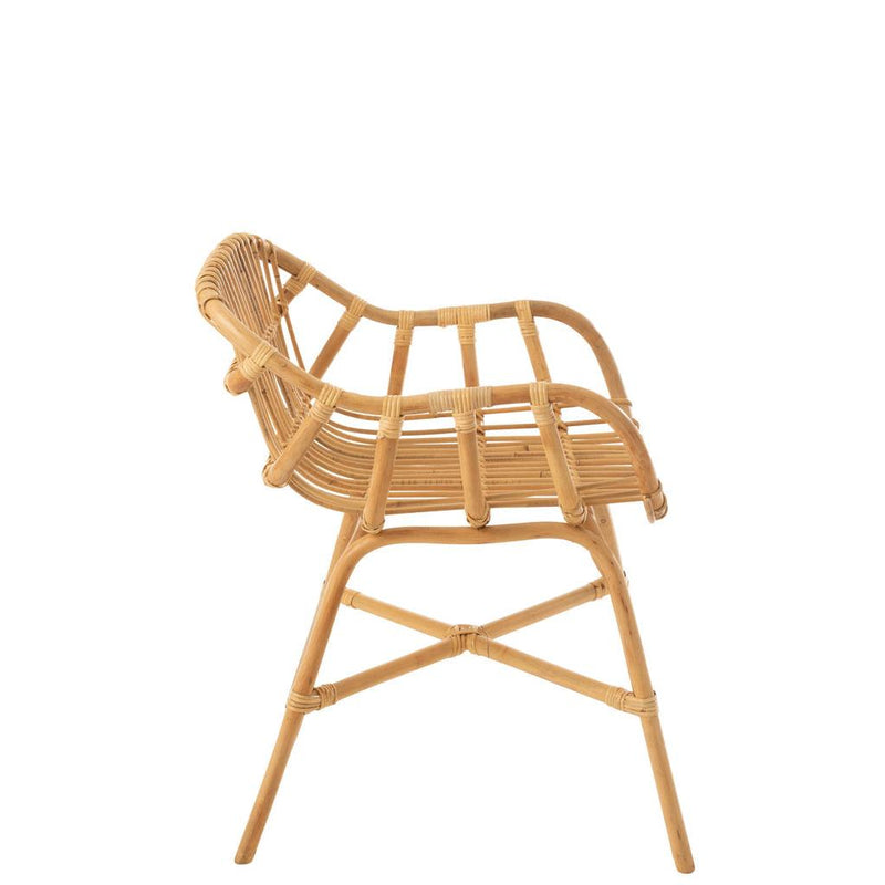 Eetkamerstoel Naturel Rotan 60 cm 60x57x79 cm-Eetkamerstoelen-J-Line