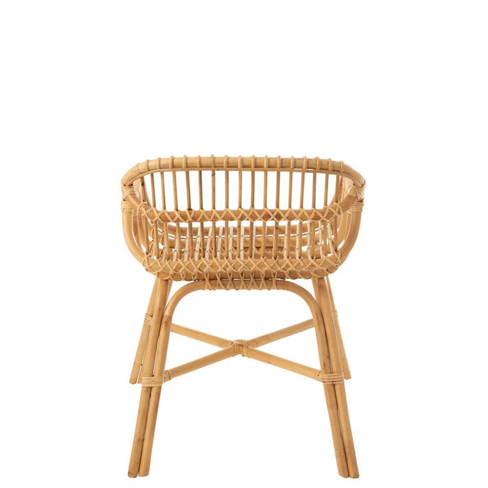 Eetkamerstoel Naturel Rotan 60 cm-Eetkamerstoelen-J-Line