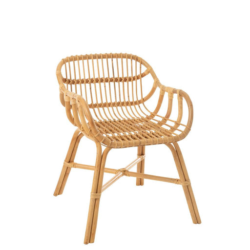 Eetkamerstoel Naturel Rotan 60 cm-Eetkamerstoelen-J-Line