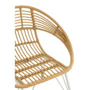 Eetkamerstoel Naturel Rotan 62 cm 61.5x64x79 cm-Eetkamerstoelen-J-Line