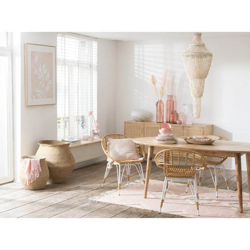 Eetkamerstoel Naturel Rotan 62 cm 61.5x64x79 cm-Eetkamerstoelen-J-Line