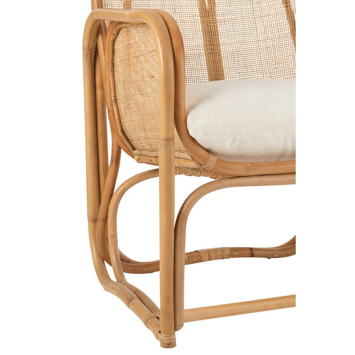 Eetkamerstoel Naturel Rotan 63 cm 63x65x65 cm-Kussens-J-Line