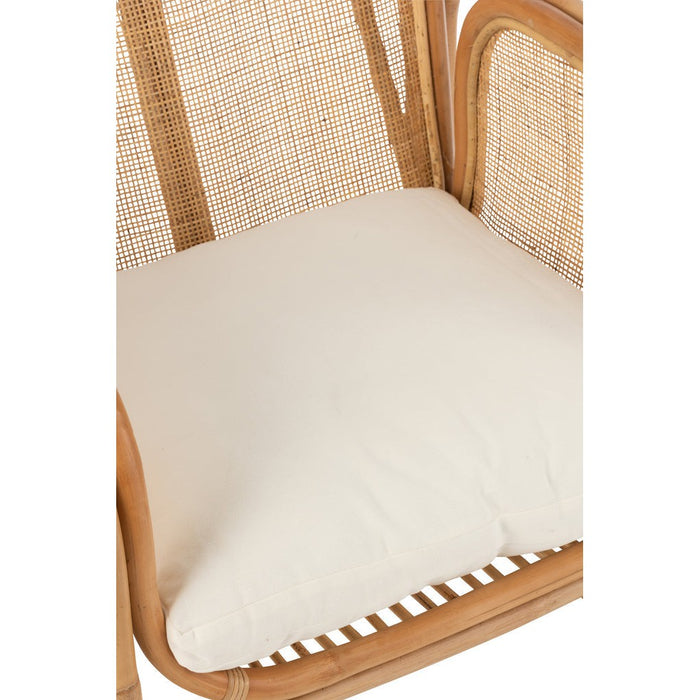 Eetkamerstoel Naturel Rotan 63 cm 63x65x65 cm-Kussens-J-Line