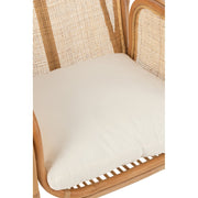Eetkamerstoel Naturel Rotan 63 cm 63x65x65 cm-Kussens-J-Line