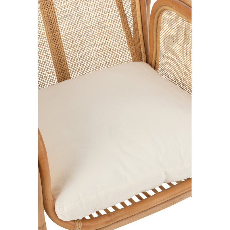 Eetkamerstoel Naturel Rotan 63 cm 63x65x65 cm-Kussens-J-Line
