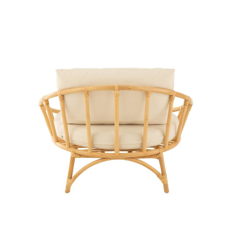 Eetkamerstoel Naturel Rotan 98 cm 98x98x70 cm-Kussens-J-Line