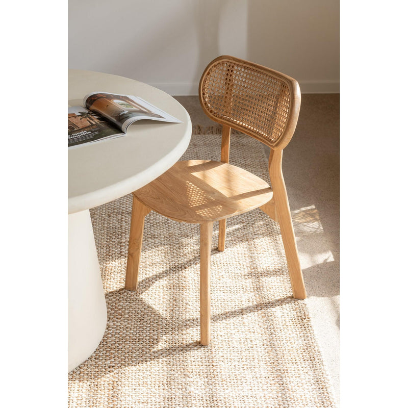 Eetkamerstoel Naturel Teakhout 40 cm 40x48x80 cm-Eetkamerstoelen-J-Line