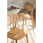 Eetkamerstoel Naturel Teakhout 40 cm 40x48x80 cm-Eetkamerstoelen-J-Line