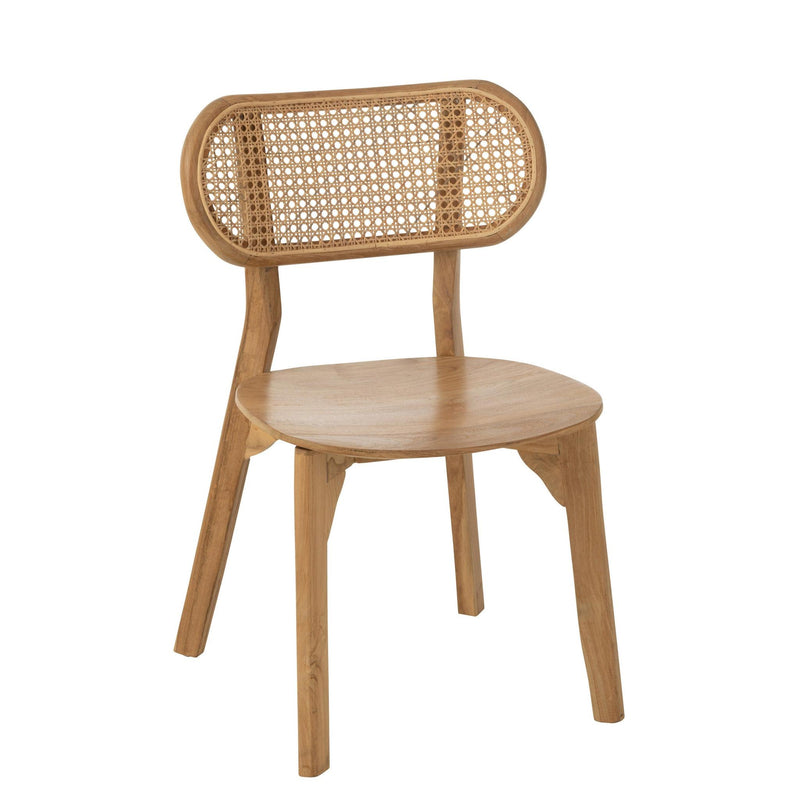 Eetkamerstoel Naturel Teakhout 40 cm 40x48x80 cm-Eetkamerstoelen-J-Line