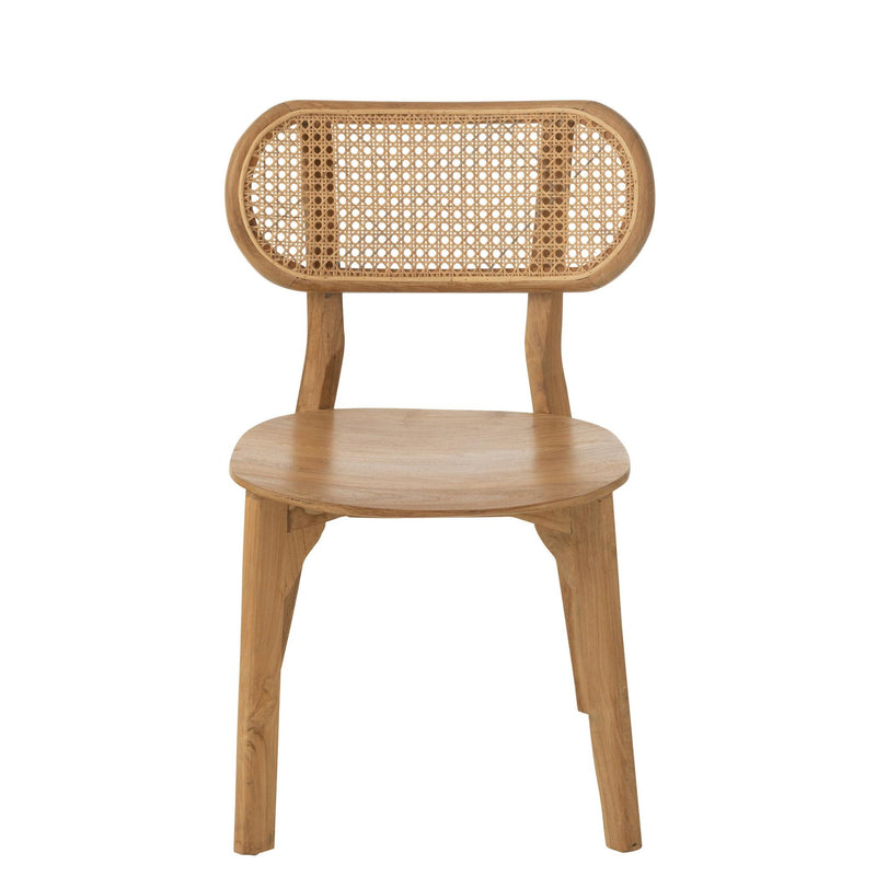 Eetkamerstoel Naturel Teakhout 40 cm 40x48x80 cm-Eetkamerstoelen-J-Line