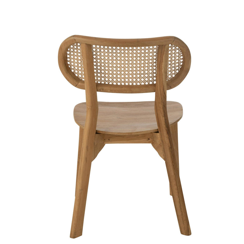Eetkamerstoel Naturel Teakhout 40 cm 40x48x80 cm-Eetkamerstoelen-J-Line