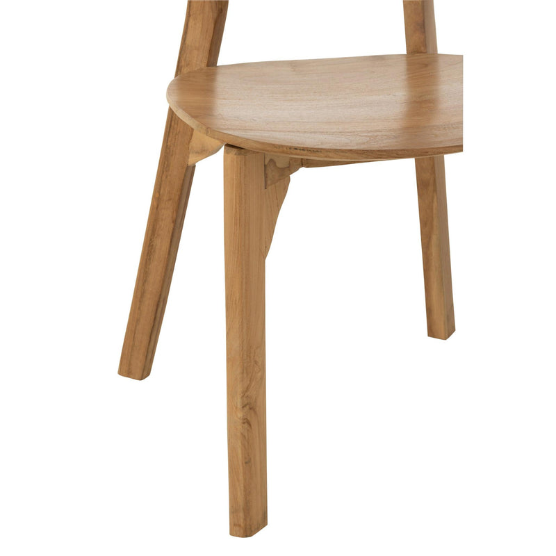 Eetkamerstoel Naturel Teakhout 40 cm 40x48x80 cm-Eetkamerstoelen-J-Line