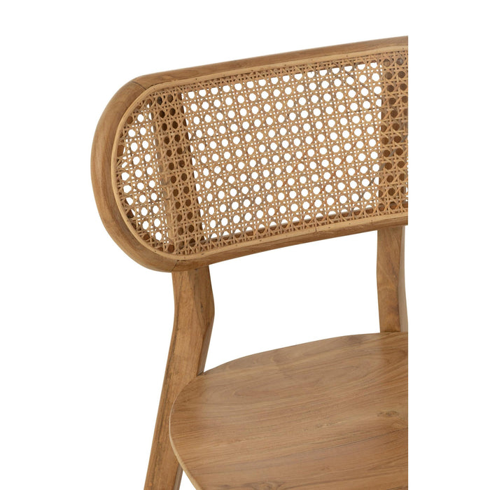 Eetkamerstoel Naturel Teakhout 40 cm-Eetkamerstoelen-J-Line