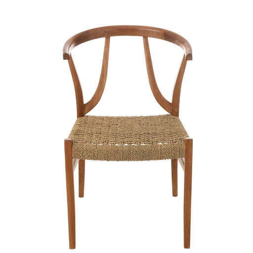 Eetkamerstoel Naturel Teakhout 53 cm 53x50x81 cm-Eetkamerstoelen-J-Line
