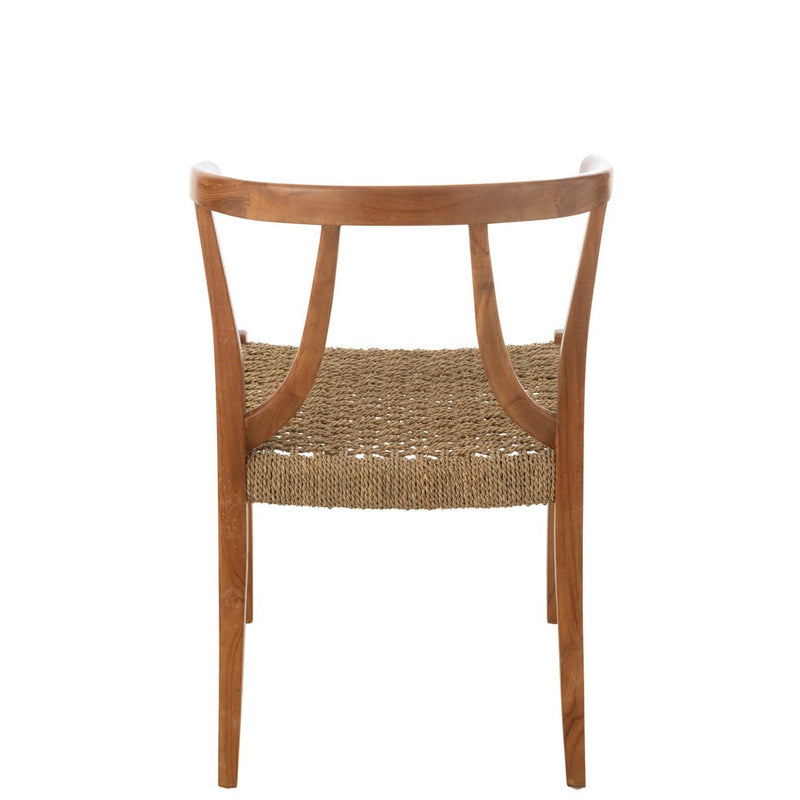 Eetkamerstoel Naturel Teakhout 53 cm 53x50x81 cm-Eetkamerstoelen-J-Line