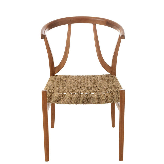 Eetkamerstoel Naturel Teakhout 53 cm-Eetkamerstoelen-J-Line