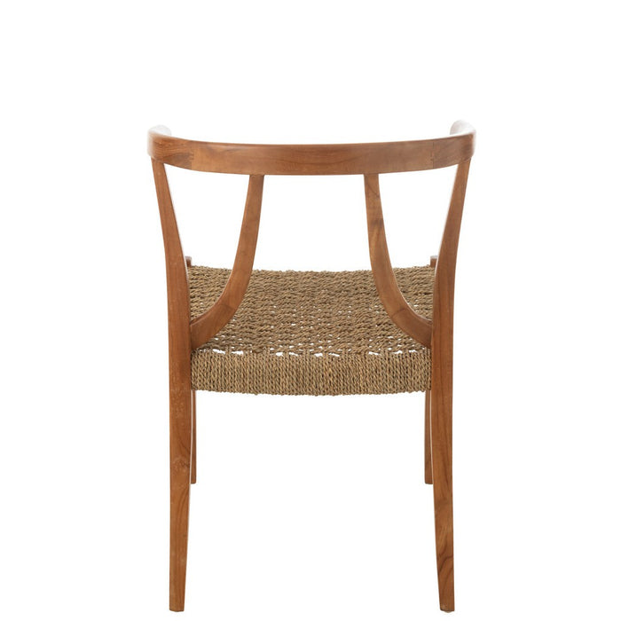 Eetkamerstoel Naturel Teakhout 53 cm-Eetkamerstoelen-J-Line