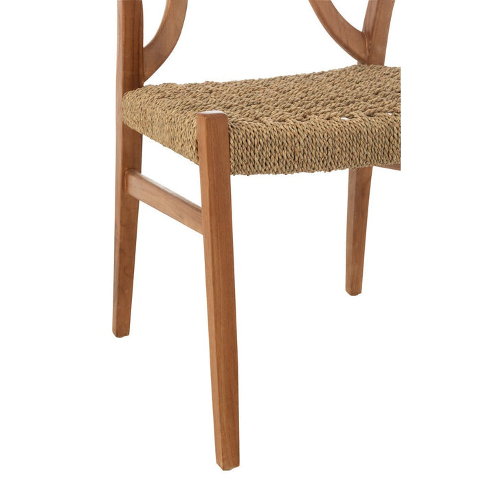 Eetkamerstoel Naturel Teakhout 53 cm-Eetkamerstoelen-J-Line