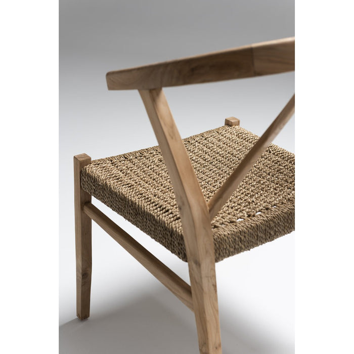 Eetkamerstoel Naturel Teakhout 53 cm-Eetkamerstoelen-J-Line