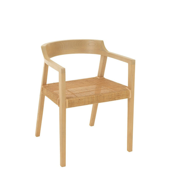 Eetkamerstoel Naturel Teakhout 55 cm-Eetkamerstoelen-J-Line