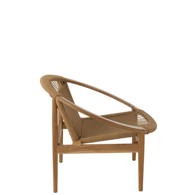 Eetkamerstoel Naturel Teakhout Rond 90 cm 90x90x70 cm-Eetkamerstoelen-J-Line