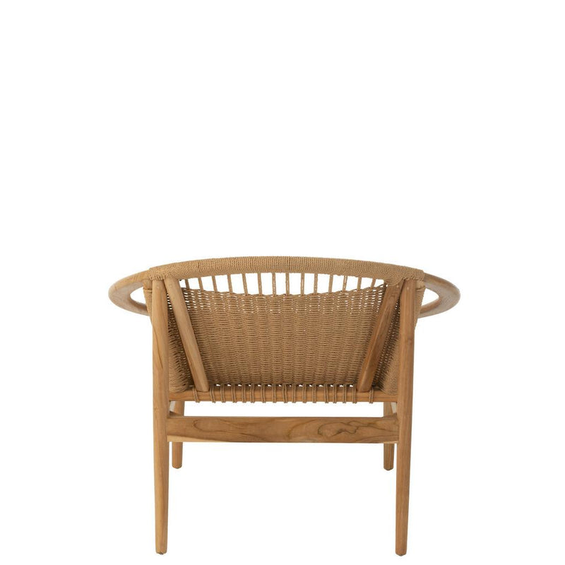 Eetkamerstoel Naturel Teakhout Rond 90 cm 90x90x70 cm-Eetkamerstoelen-J-Line