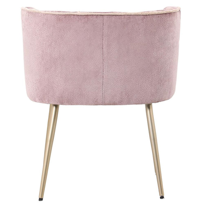 Eetkamerstoel Nell Polyester Roze-Eetkamerstoelen-PTMD