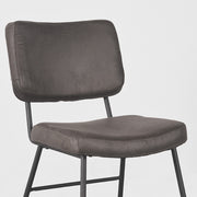 Eetkamerstoel Noah Antraciet Micro Suede 47x61x85 cm-Eetkamerstoelen-LABEL51