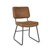 Eetkamerstoel Noah Cognac Micro Suede 47x61x85 cm-Eetkamerstoelen-LABEL51