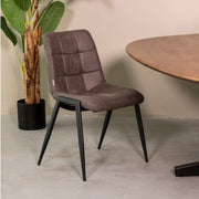 Eetkamerstoel Noor Antraciet Micro Suede 51x41x84 cm-Eetkamerstoelen-LABEL51