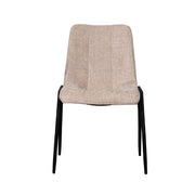 Eetkamerstoel Noor Clay Elite Zwart Metalen Frame 51x41x84 cm-Eetkamerstoelen-LABEL51