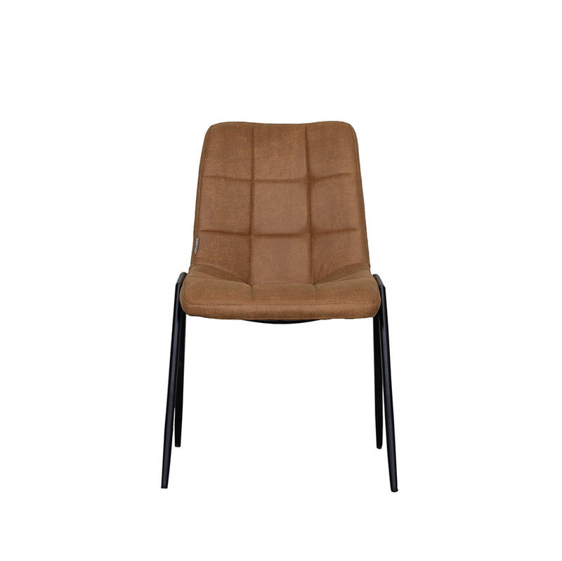 Eetkamerstoel Noor Cognac Micro Suede 51x41x84 cm-Eetkamerstoelen-LABEL51