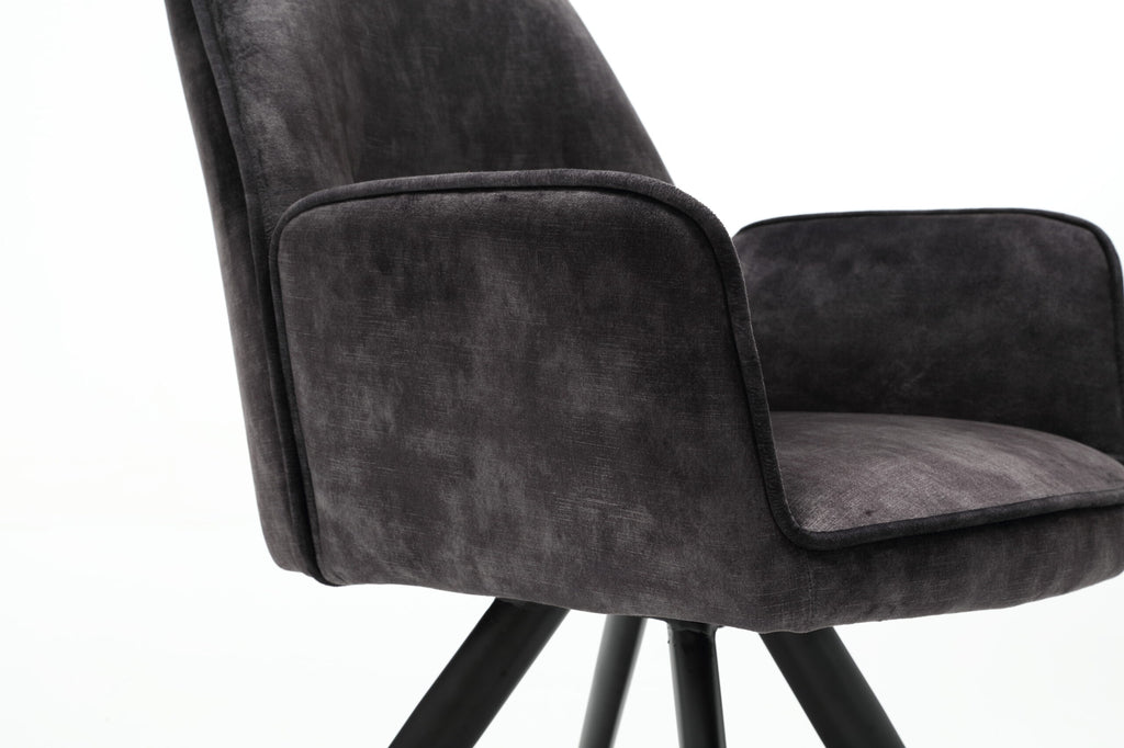 Eetkamerstoel Nova | Antraciet-Eetkamerstoelen-Starfurn