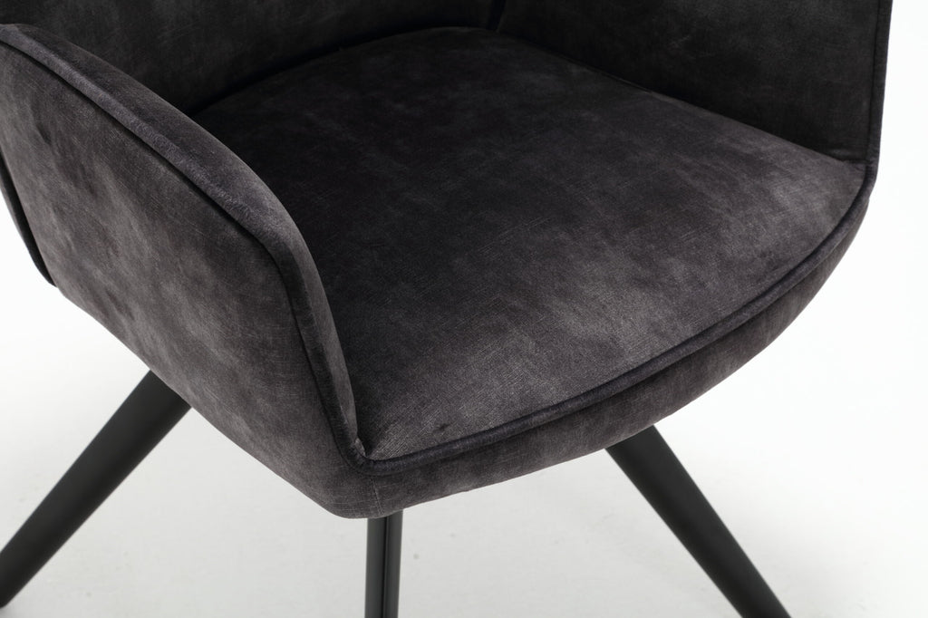 Eetkamerstoel Nova | Antraciet-Eetkamerstoelen-Starfurn