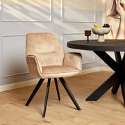 Eetkamerstoel Nova Beige 60x65x89 cm-Eetkamerstoelen-Starfurn