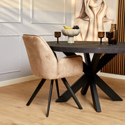 Eetkamerstoel Nova Beige 60x65x89 cm-Eetkamerstoelen-Starfurn