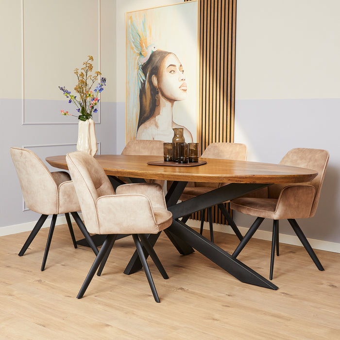 Eetkamerstoel Nova | Beige-Eetkamerstoelen-Starfurn