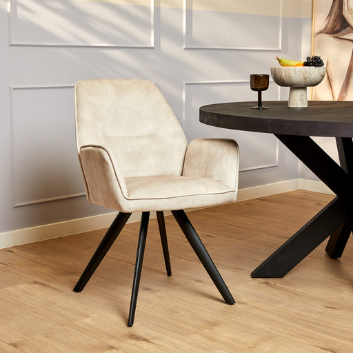 Eetkamerstoel Nova Champagne 60x65x89 cm-Eetkamerstoelen-Starfurn