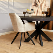 Eetkamerstoel Nova Champagne 60x65x89 cm-Eetkamerstoelen-Starfurn
