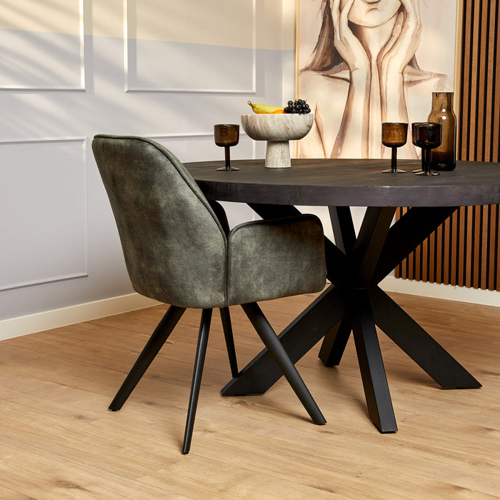 Eetkamerstoel Nova | Hunter Green-Eetkamerstoelen-Starfurn