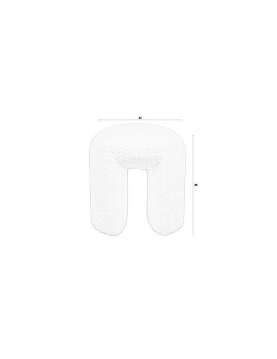 Eetkamerstoel Noxx Polyester Beige Ø42x46 cm-Eetkamerstoelen-Creating Home