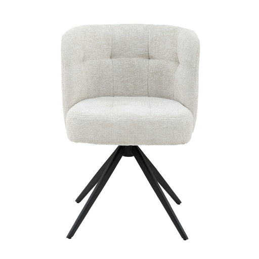 Eetkamerstoel Odin Polyester Wit-Eetkamerstoelen-PTMD