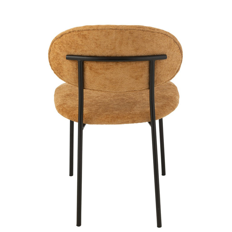 Eetkamerstoel Oker Metaal 55 cm 55x51x82 cm-Eetkamerstoelen-J-Line