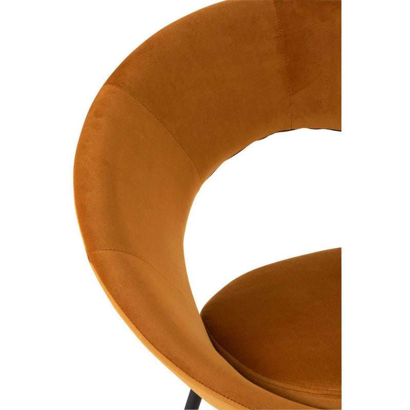 Eetkamerstoel Oker Schuim Rond 59 cm 59x69x78 cm-Eetkamerstoelen-J-Line