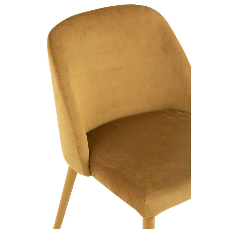 Eetkamerstoel Oker Stof 51 cm 51x58x80 cm-Eetkamerstoelen-J-Line