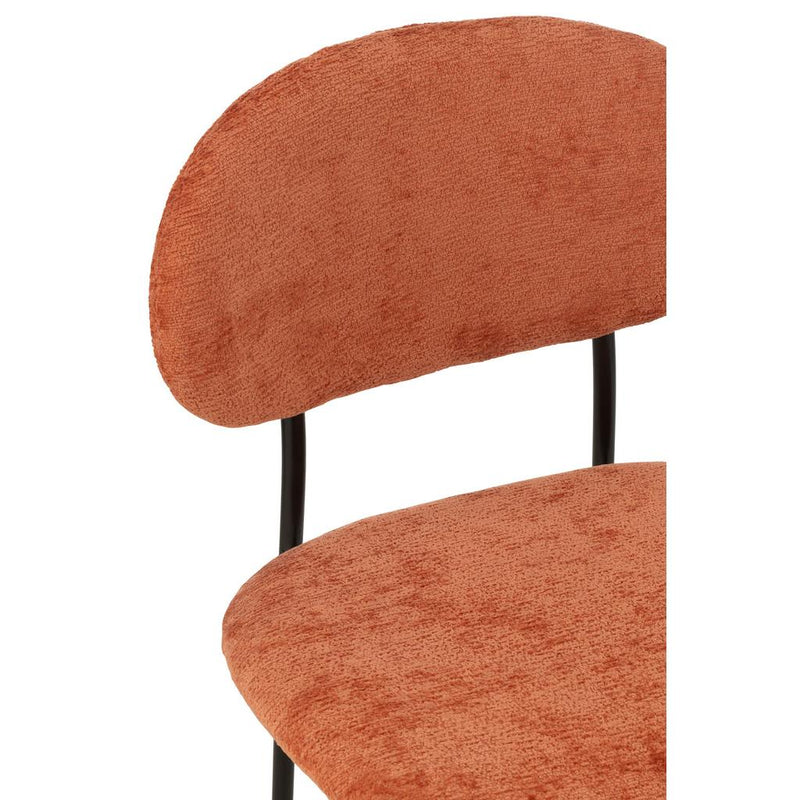 Eetkamerstoel Oranje Metaal 55 cm 55x51x82 cm-Eetkamerstoelen-J-Line
