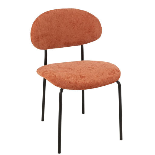 Eetkamerstoel Oranje Metaal 55 cm 55x51x82 cm-Eetkamerstoelen-J-Line