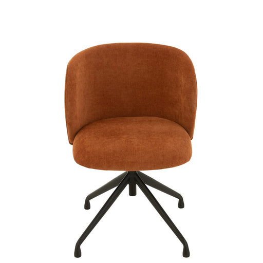 Eetkamerstoel Oranje Stof 48 cm 48x56x48 cm-Eetkamerstoelen-J-Line